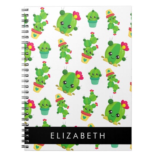 Schattig Cactus, Cactus Pattern, Succulent, Jouw n Notitieboek (Voorkant)