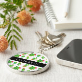 Schattig Cactus, Cactus Pattern, Succulent, Jouw n Sleutelhanger (Zijkant)