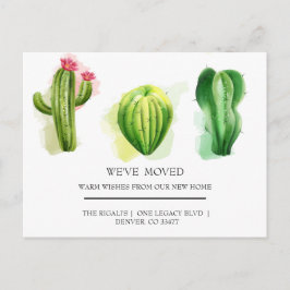 schattig cactus huis verplaatsen Briefkaart