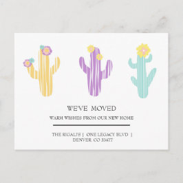 schattig cactus huis verplaatsen Briefkaart