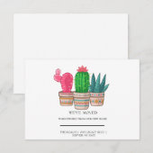 schattig Cactus thuis (Voorkant / Achterkant)