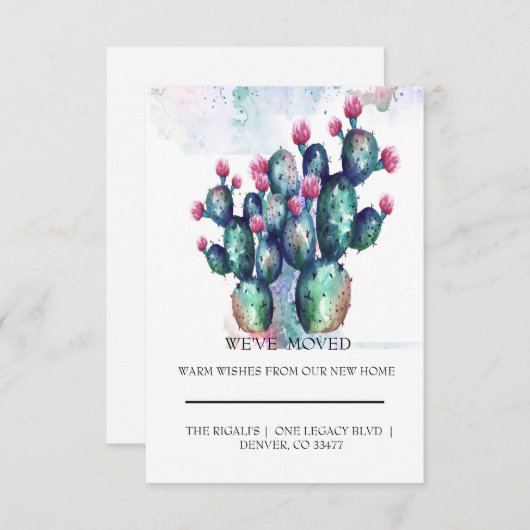 schattig Cactus thuis (Voorkant / Achterkant)