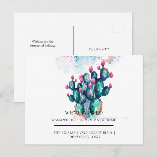 schattig Cactus thuis Briefkaart (Voorkant / Achterkant)