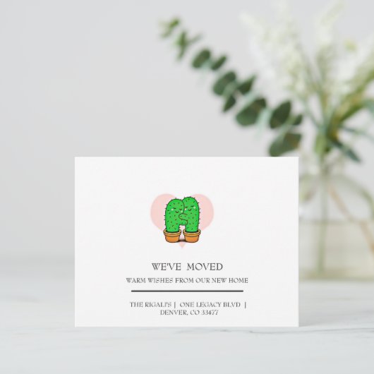 schattig Cactus thuis Briefkaart (Staand voorkant)