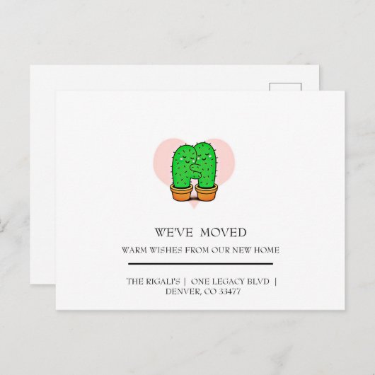 schattig Cactus thuis Briefkaart (Voorkant / Achterkant)