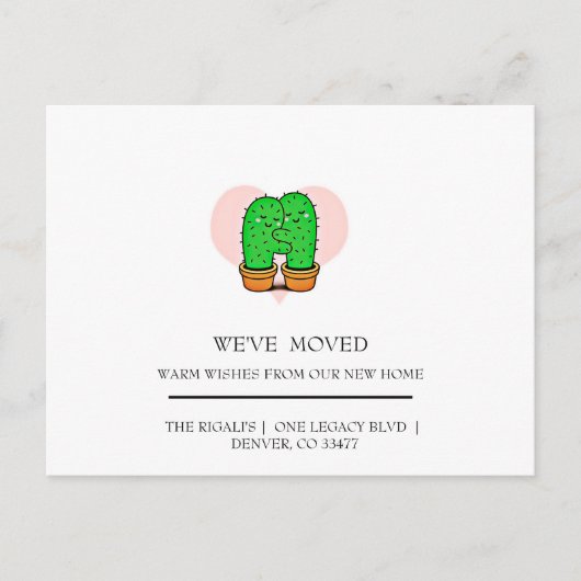 schattig Cactus thuis Briefkaart (Voorkant)