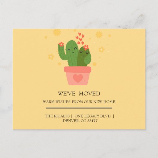 schattig Cactus thuis Briefkaart (Voorkant)