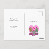 schattig Cactus thuis Briefkaart (Achterkant)