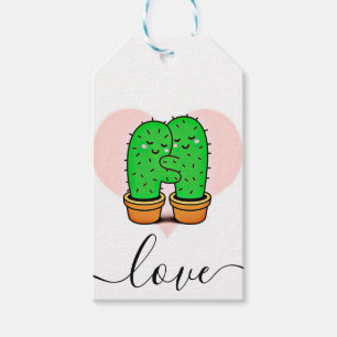 schattig Cactus thuis Cadeaulabel