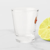 Schattig cadeau, gek op jou, grappig, noten shot glas (Links)