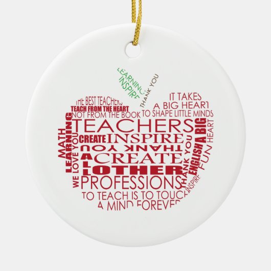 Schattig cadeau voor docenten keramisch ornament (Voorkant)