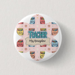  Schattig Cadeau voor Leraar Krijtstreep Patroon  Ronde Button 3,2 Cm