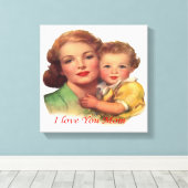 Schattig cadeau voor Moederdag Canvas Afdruk (Insitu (Houten vloer))