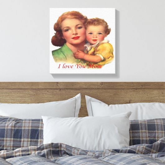 Schattig cadeau voor Moederdag Canvas Afdruk (Insitu (Slaapkamer))