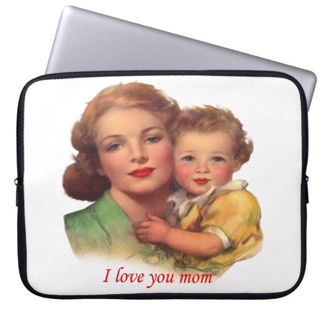 Schattig cadeau voor Moederdag Laptop Sleeve (Voorkant)