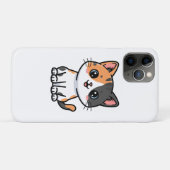 Schattig Calico Katje Cartoon Personage Case-Mate iPhone Case (Achterkant (horizontaal))