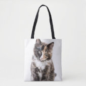 Schattig Calico Kitten Tote Bag (Voorkant)