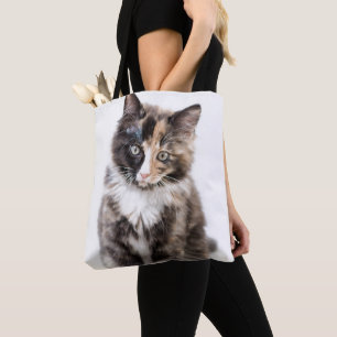 Schattig Calico Kitten Tote Bag