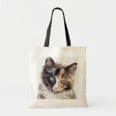 Schattig Calico Kitten Tote Bag (Voorkant)