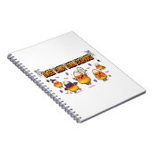  Schattig Candy Corn Halloween-feest Notitieboek (Rechterzijde)