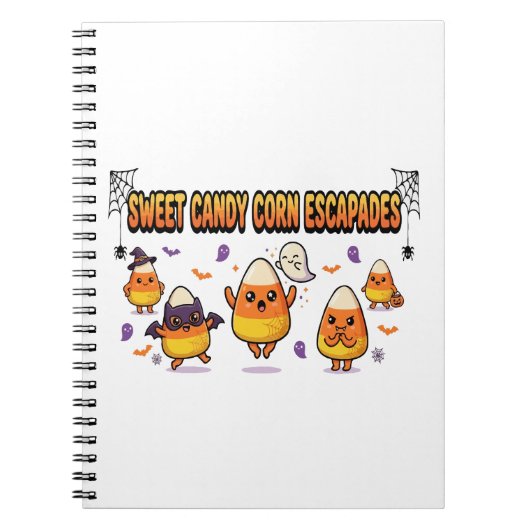  Schattig Candy Corn Halloween-feest Notitieboek (Voorkant)