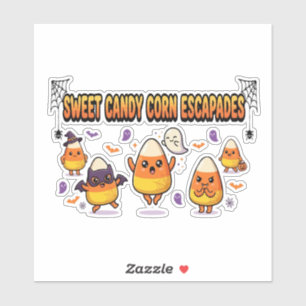  Schattig Candy Corn Halloween-feest Sticker
