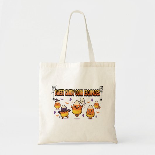  Schattig Candy Corn Halloween-feest Tote Bag (Voorkant)