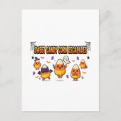 Schattig Candy Corn Halloween-feest Uitnodiging Briefkaart (Voorkant)
