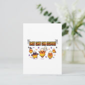 Schattig Candy Corn Halloween-feest Uitnodiging Briefkaart (Staand voorkant)