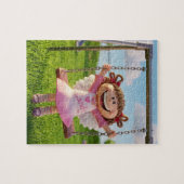 Schattig Candy Meisje op Schommel Legpuzzel | Aard (Horizontaal)