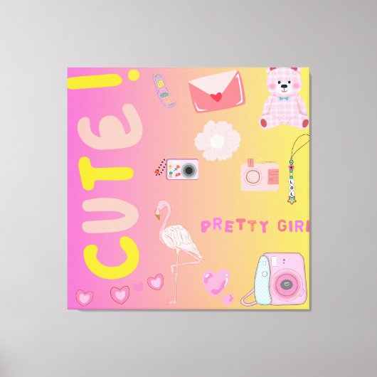 schattig canvas afdruk (Voorkant)