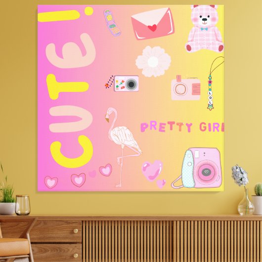 schattig canvas afdruk (Insitu (Woonkamer))