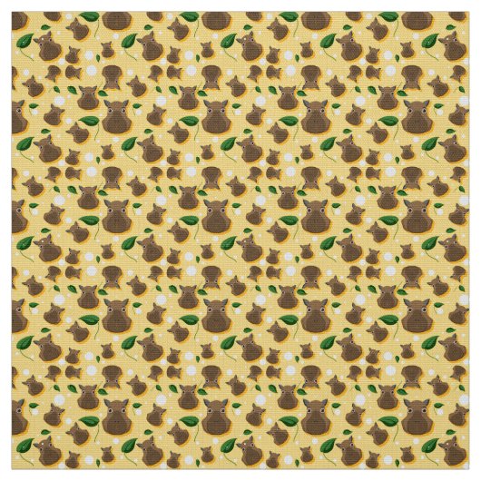 Schattig Capybara Fabric Stof (Swatch)