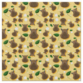 Schattig Capybara Fabric Stof (Close Up)