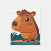 Schattig capybara fleece deken (Voorkant)