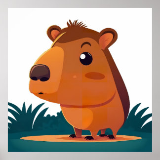 Schattig capybara poster