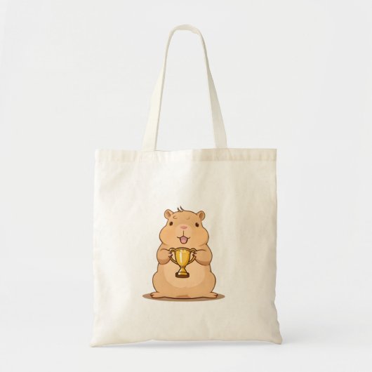 Schattig Capybara-trofee Winnaar Kawaii-ontwerp Tote Bag (Voorkant)