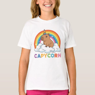 Schattig Capycorn Capybara Eenhoorn Regenboog T-shirt