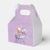 Schattig Carriage Teddy Bear Meisje Baby shower Bedankdoosjes (Achterkant)