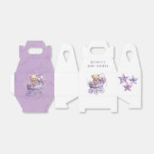 Schattig Carriage Teddy Bear Meisje Baby shower Bedankdoosjes (Uitgevouwen)