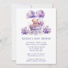 Schattig Carriage Teddy Bear Meisje Baby shower