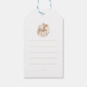 Schattig Carrousel Paard Vintage Kunst Cadeaulabel (Achterkant)