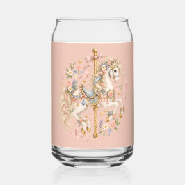 Schattig Carrouselpaard Vintage Kunst Blikvorm Glas