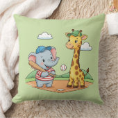 Schattig Cartoon Dieren Baseball Vrienden Design Kussen (Deken)
