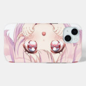 Schattig Cartoon Gezicht Meisje Case-Mate iPhone Case (Achterkant (horizontaal))