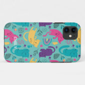Schattig cartoon kattenpatroon Case-Mate iPhone case (Achterkant (horizontaal))