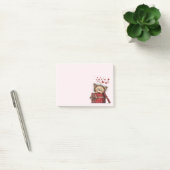 Schattig Cartoon Kitten in een Doos met Hartjes Post-it® Notes (Kantoor)