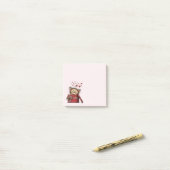 Schattig Cartoon Kitten in een Doos met Hartjes Post-it® Notes (Op bureau)