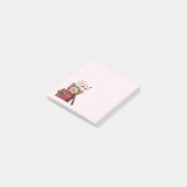 Schattig Cartoon Kitten in een Doos met Hartjes Post-it® Notes (Schuin)