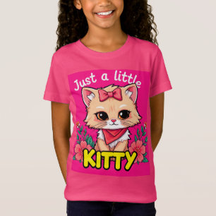 Schattig Cartoon Kitten Lacht T-shirt